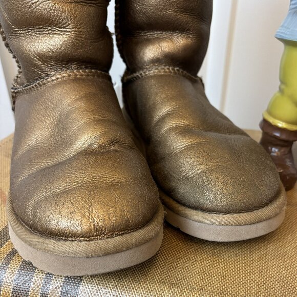 Metallic Brown Tall UGG Boots, Women's Size 8 - Picture 3 of 9